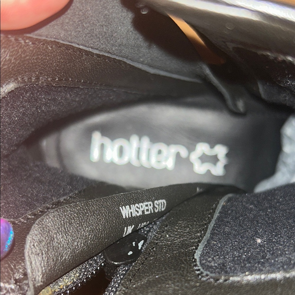 Hotter Black Leather Boots “ whisper “ size 7. Brand new. Never worn - Picture 3 of 8